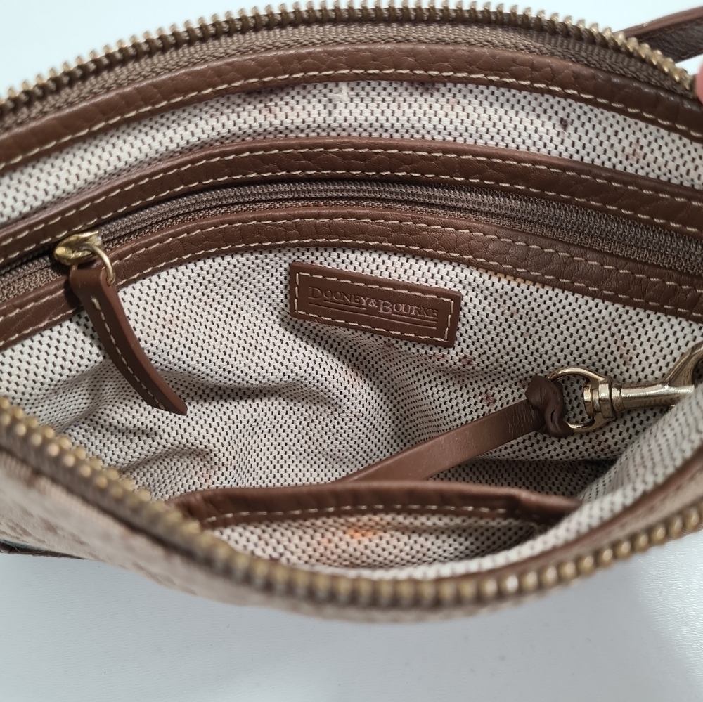Y2K Dooney & Bourke Brown Monogram Clutch Shoulder Bag - Picture 6 of 12